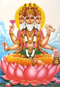 Artist's imagination of Lord Brahma